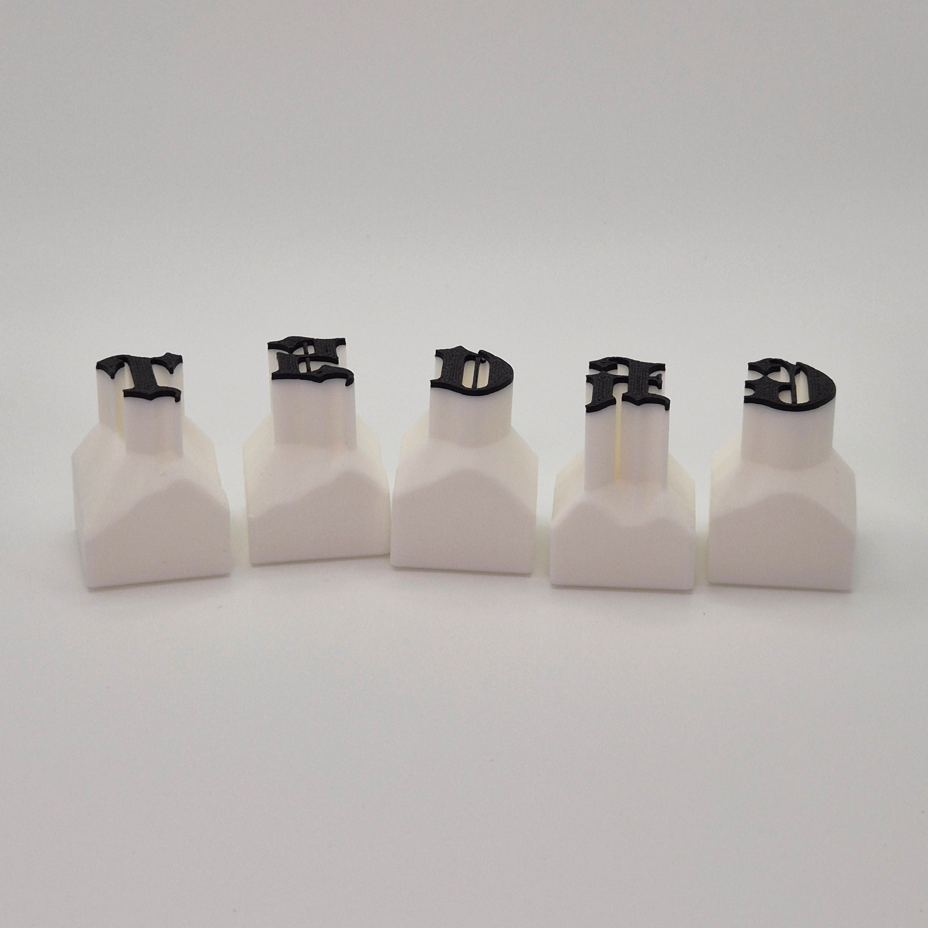 Bottom view of pottery stamps
